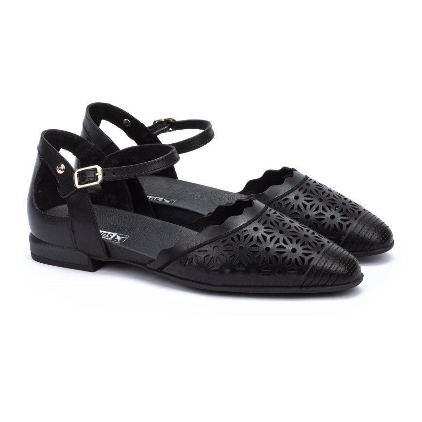 Women's Pikolinos BENISSA Flat Sandals Black | NZ E872A0Q